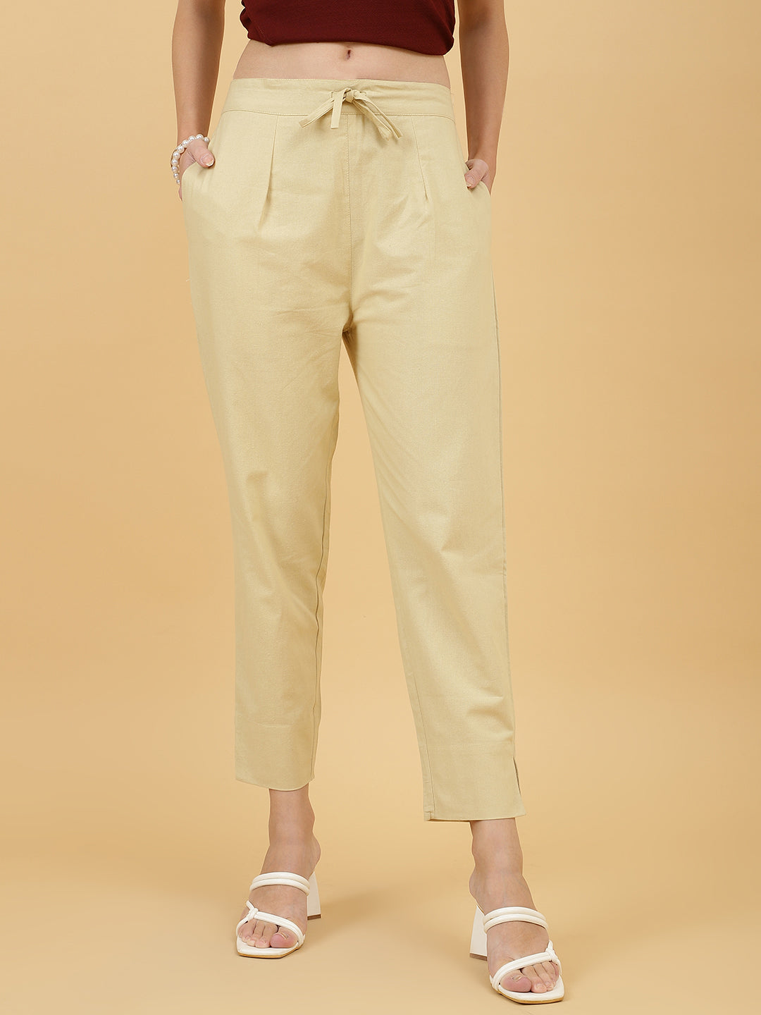 Loose Cotton Pants for ladies-wooltree