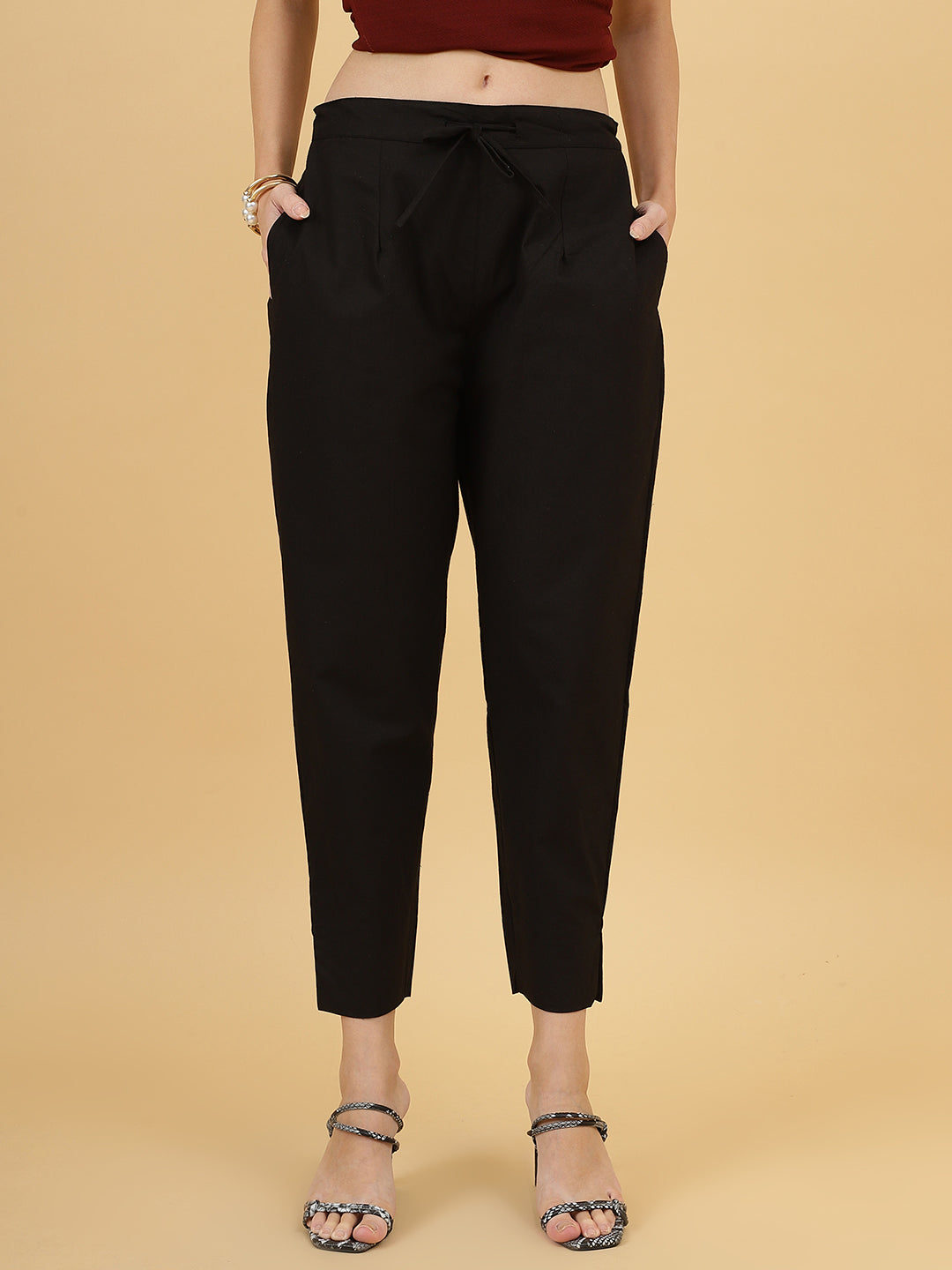 Black Cotton Pant-wooltree