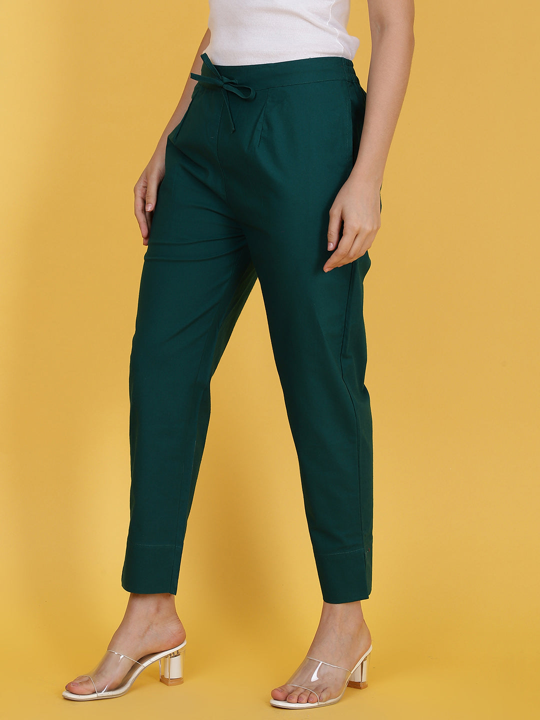 womens green trousers-wooltree