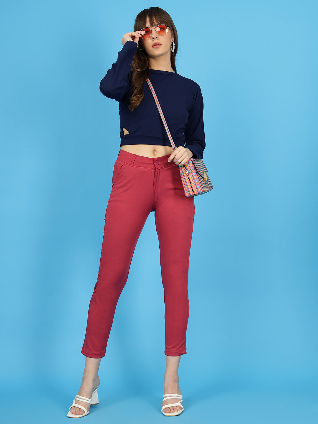 Red Pants For Women-Wooltree