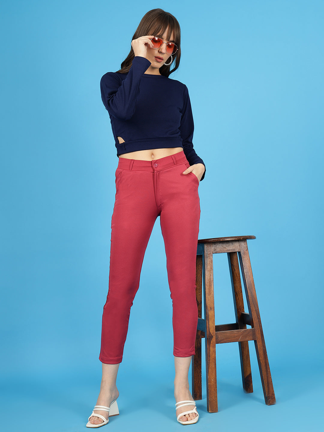 Red Pants For Women-Wooltree