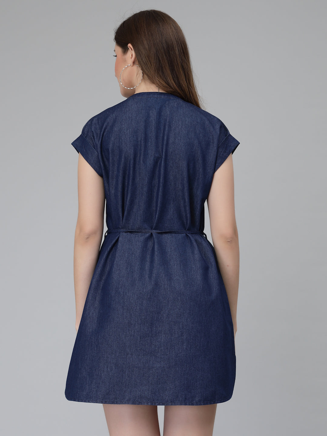 A line Denim with Midi Denim Dress Combo-wooltrees