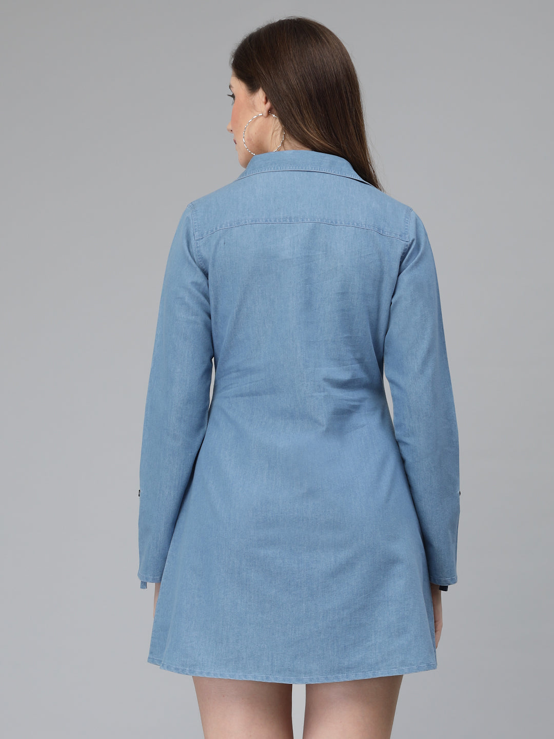 A line Denim with Midi Denim Dress Combo-wooltrees