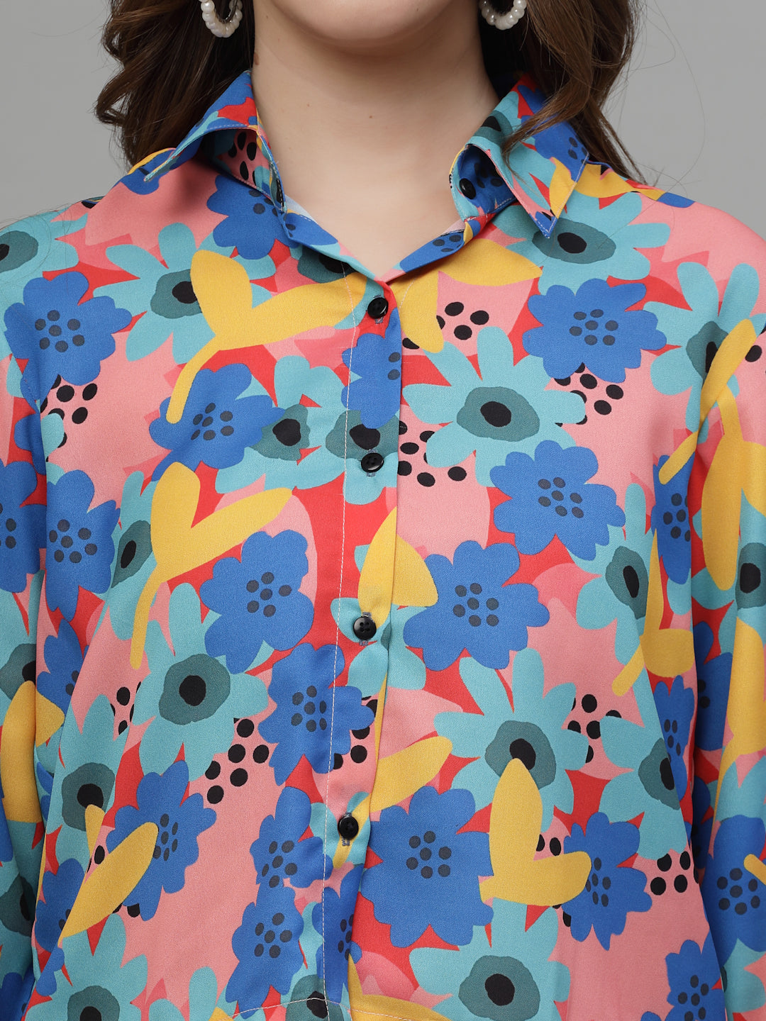 Abstract Printed With Long Sleeve Shirt Combo-wooltrees